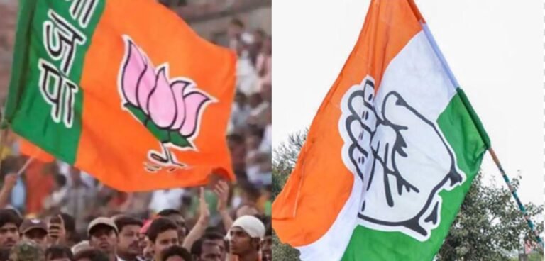 BJP and Congress Flag