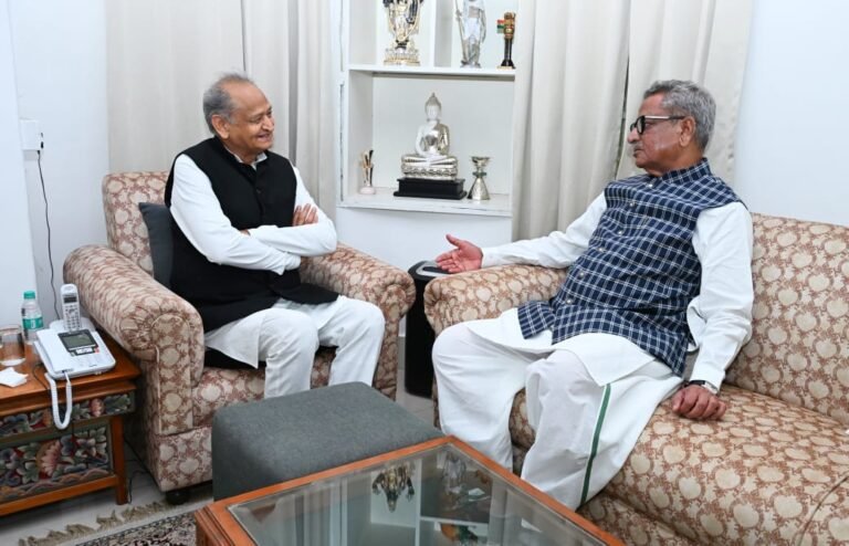 Om Prakash Mathur with Ashok Gehlot Prime Time Bharat