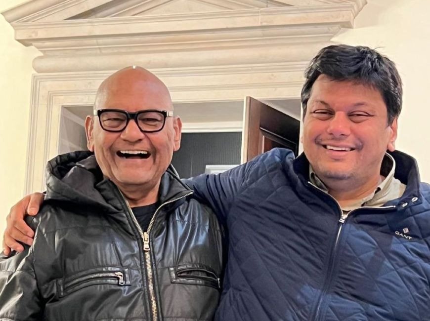 Anil Agarwal with son Agnivesh Prime Time Bharat