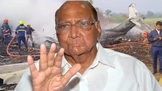 Sharad Pawar Reaction Plane Crash Prime Time Bharat