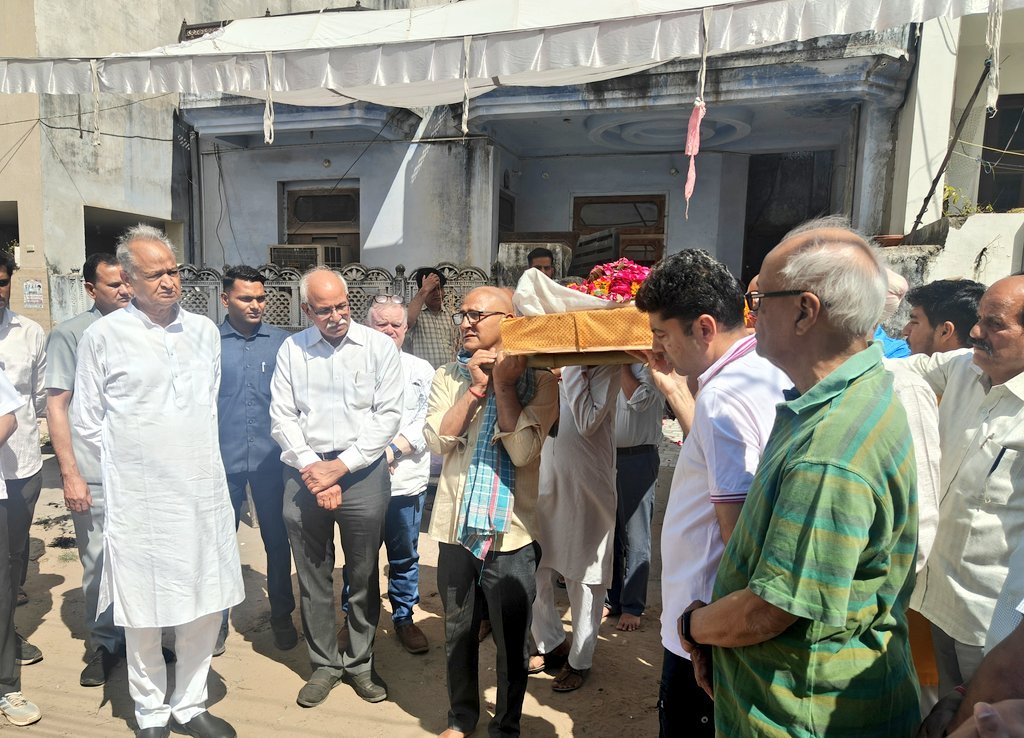 Ashok Gehlot Narayan Bareth Last Rites Prime Time Bharat