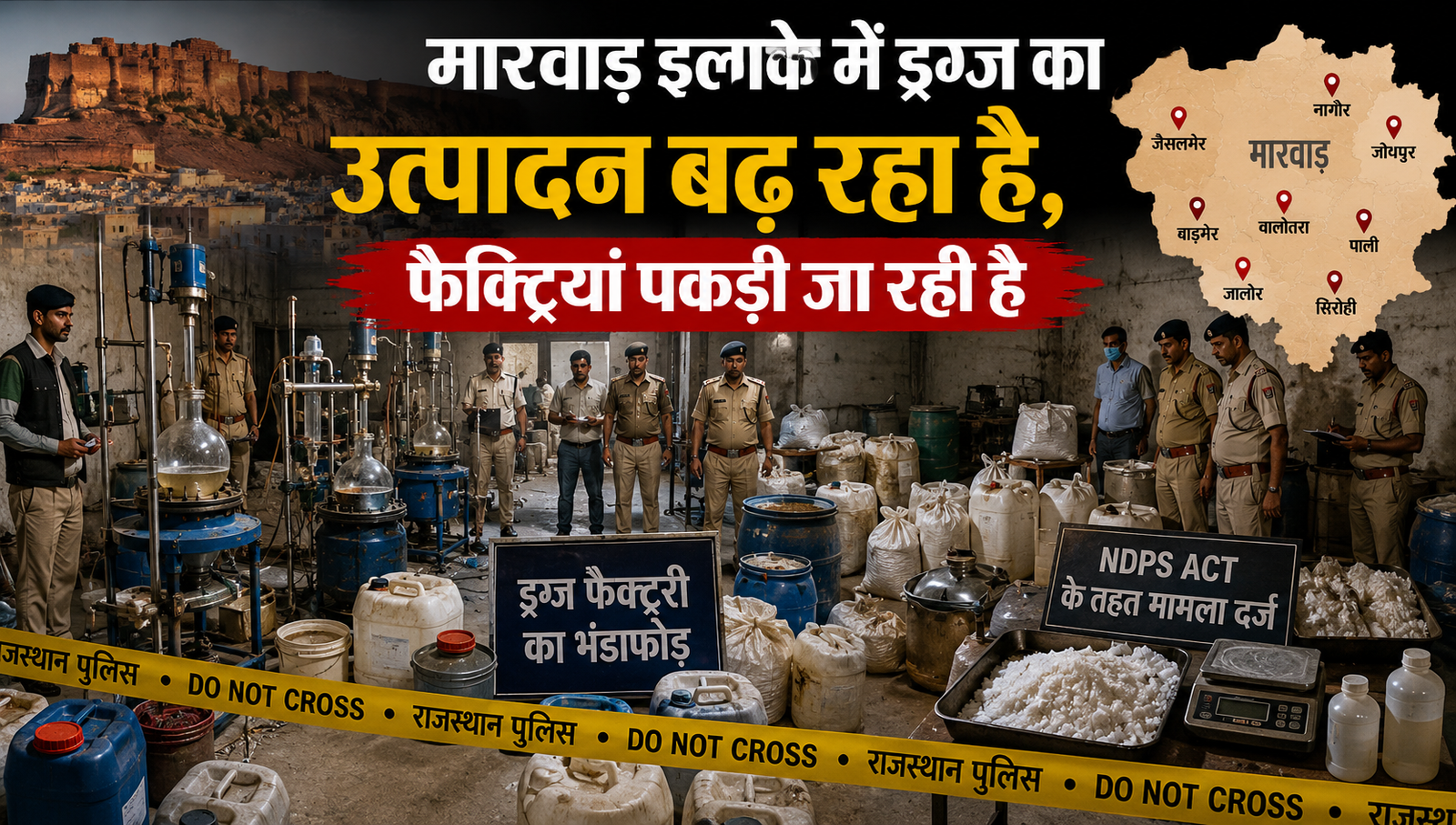 Drugs: समूचे राजस्थान पर ड्रग्ज का शिकंजा, गांव - गांव में धमकता नशे का कारोबार 2 Drugs in Marwar Marwad Prime Time Bharat